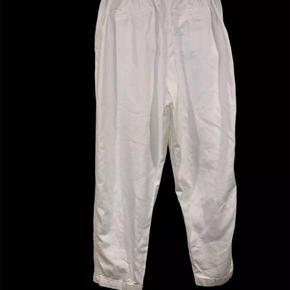 Free People Womens White Margate Pleated Trousers Pants M - Picture 3 of 9